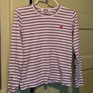 Comme de garçon play long sleeve tshirt